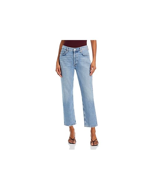 Agolde Riley High Rise Cropped Straight Jeans