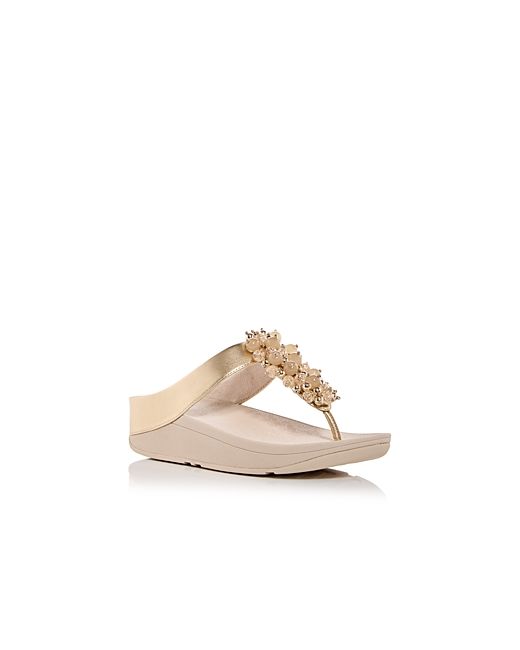 FitFlop Fino Embellished Wedge Thong Sandals