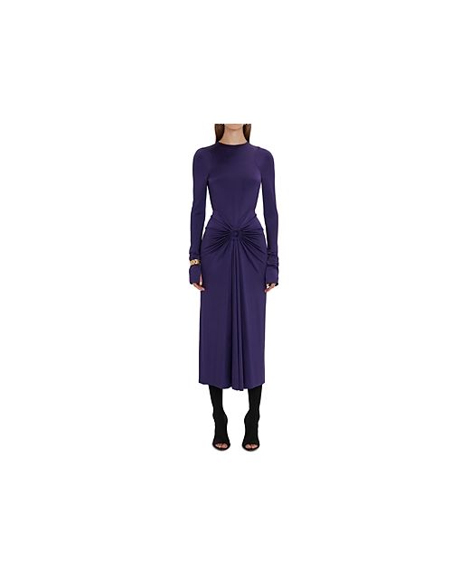 Victoria Beckham Long Sleeve Gathered Midi Dress