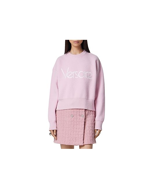 Versace 90s Embroidery Logo Wool Sweater