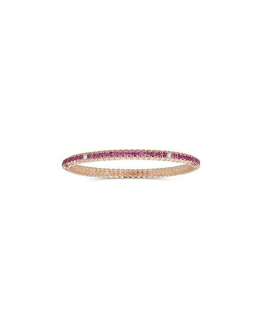 Zydo 18K Rose Gold Stretch Sapphire Diamond Bracelet