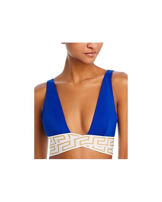 Versace Greca Border Triangle Bikini Top