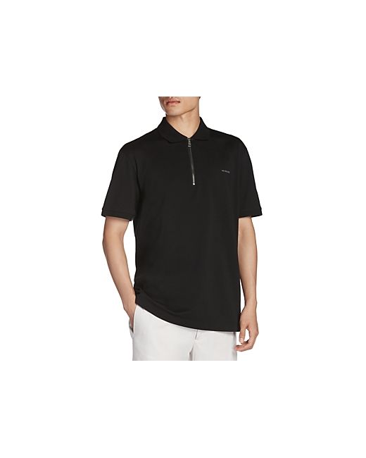 Moncler Cotton Regular Fit Quarter Zip Polo Shirt