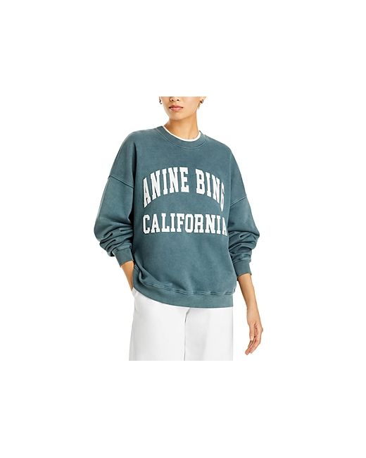Anine Bing Miles Cotton Logo Sweatshirt