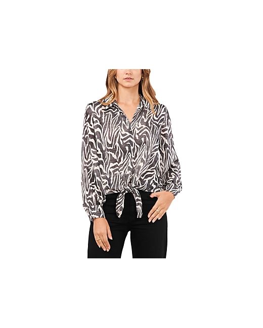 Vince Camuto Collared Tie Front Blouse