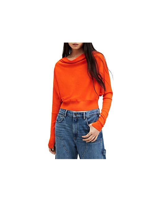 AllSaints Ridley Cowl Neck Cropped Sweater