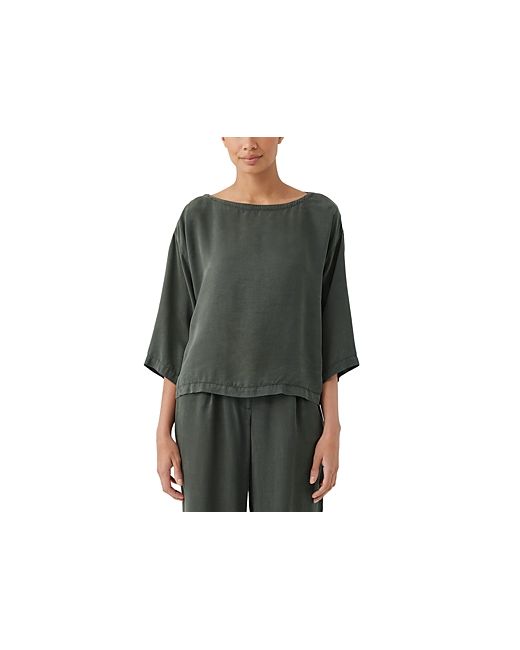 Eileen Fisher Boat Neck Box Top