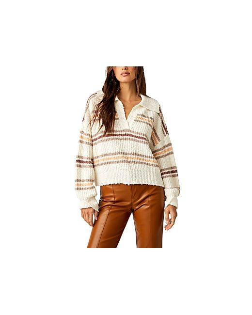 Free People Kennedy Ribbed Polo Sweater