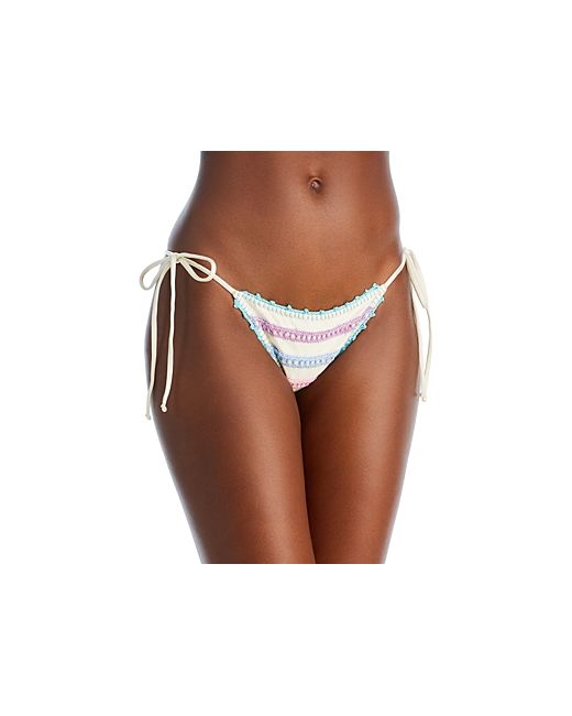 Capittana Aria Crochet Trim Side Tie Bikini Bottom