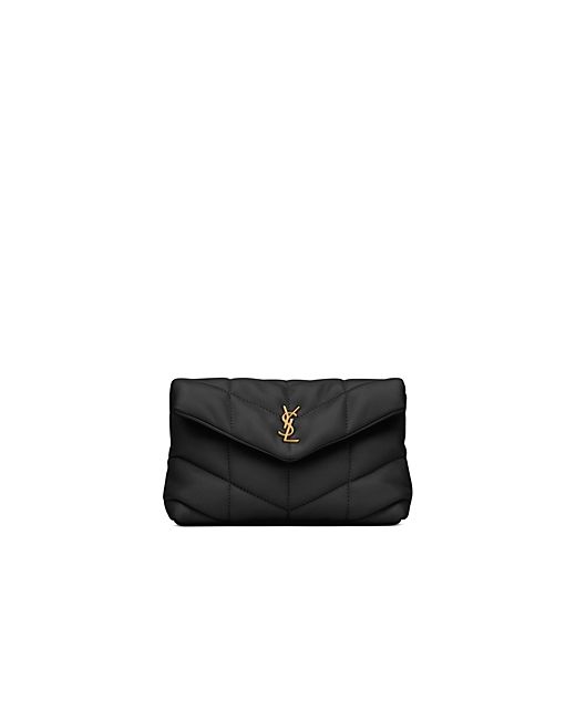Saint Laurent Puffer Small Pouch Quilted Lambskin