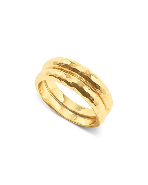 Capucine De Wulf Cleopatra Slice Stacking Rings 18K Plated Set of 2