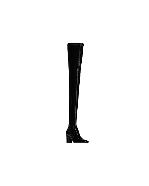 Saint Laurent Betty Over The Knee Boots Stretch Vinyl