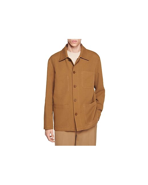 Sandro Twill Solid Worker Jacket