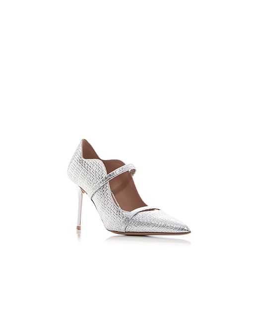 Malone Souliers Maureen Embossed Pointed Toe Pumps