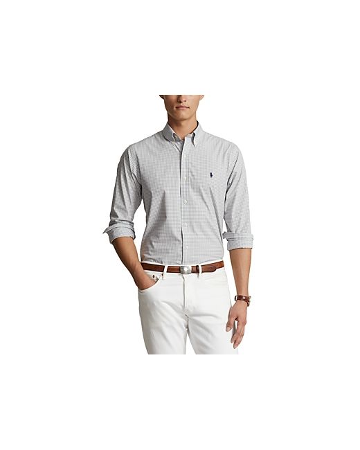 Polo Ralph Lauren Cotton Stretch Poplin Gingham Check Classic Fit Button Down Shirt
