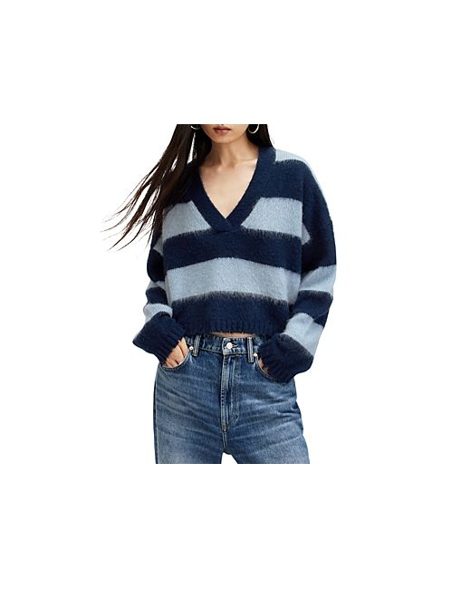 AllSaints Lou Crop V Neck Sweater