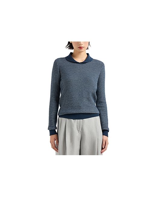 Emporio Armani Jacquard Collared Sweater
