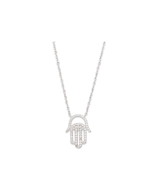 Bloomingdale's Diamond Hamsa Pendant Necklace 14K Gold 0.40 ct. t.w.