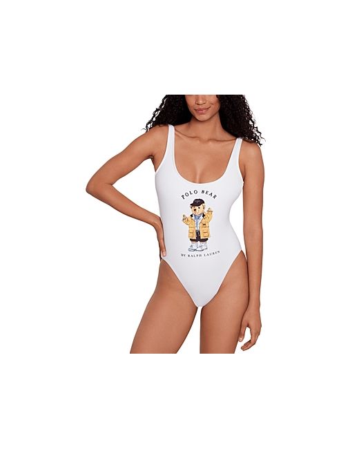 Polo Ralph Lauren Teddy Bear Scoop Neck One Piece Swimsuit