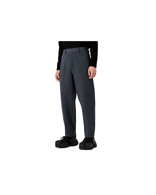 Emporio Armani Technical Regular Fit Tapered Dress Pants