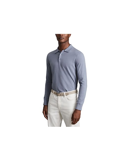 Reiss Trafford Merino Long Sleeve Polo Shirt