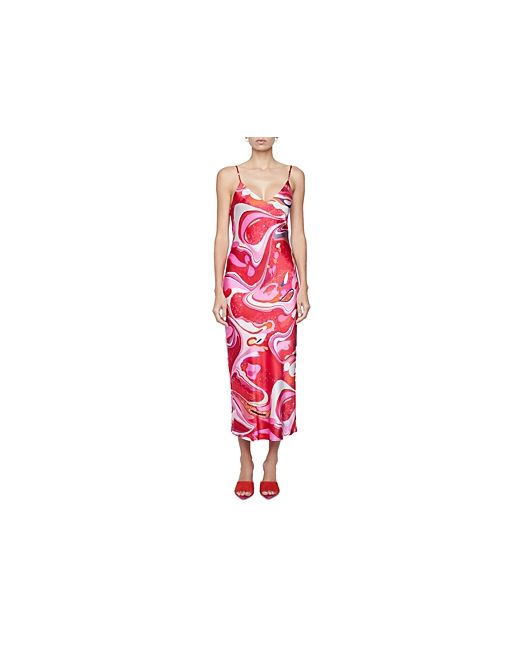 L'agence Seridie Midi Length Silk Slip Dress