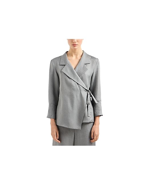 Emporio Armani Silk Blend Side Tie Jacket