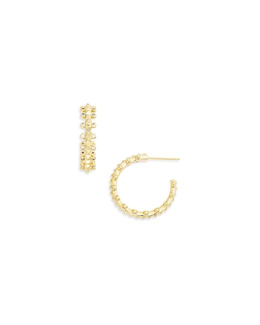 Kendra Scott Jada Pave C Hoop Earrings 14K Gold Plated