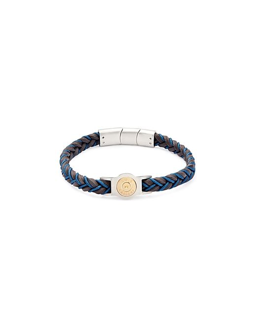 Link UP Two Tone Braided Rope Leather Bracelet