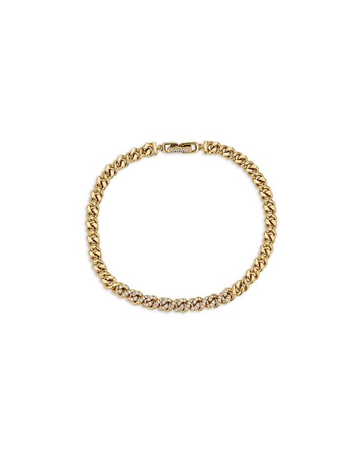 Nadri Twilight Pave Curb Chain Link Bracelet 18K Plated
