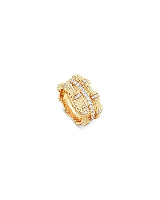 Anabel Aram Sculpted Bamboo Stack Ring 18K Plated