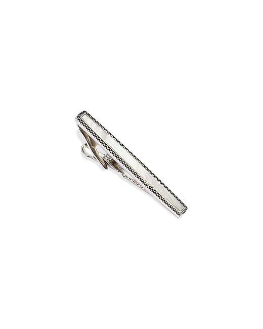 Link UP Dotted Frame Mother of Pearl Strip Short Tie Bar