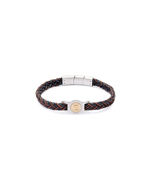 Link UP Two Tone Braided Rope Leather Bracelet