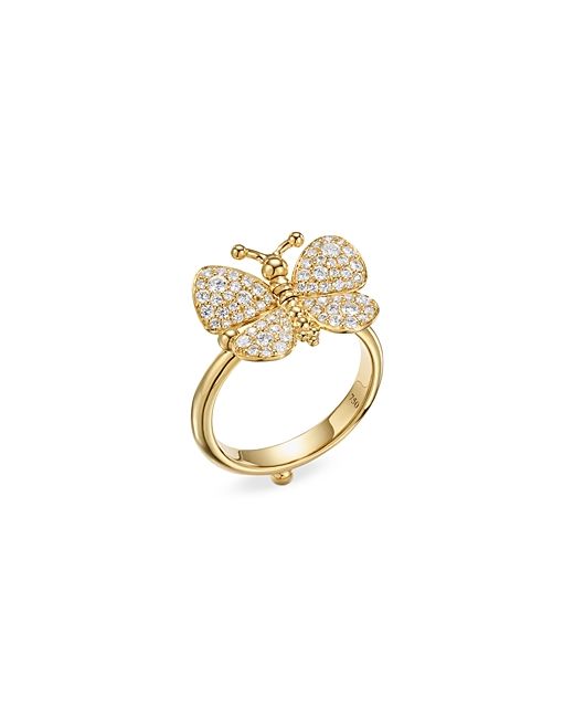 Temple St. Clair 18K Yellow Diamond Snow Butterfly Ring