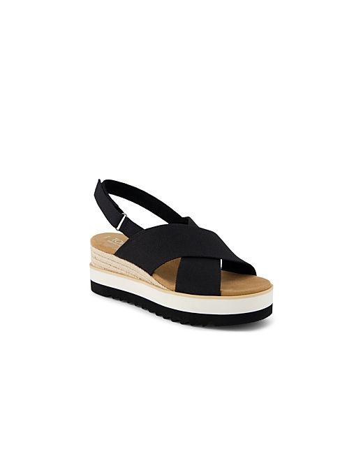 Toms Diana Crossover Platform Wedge Sandals