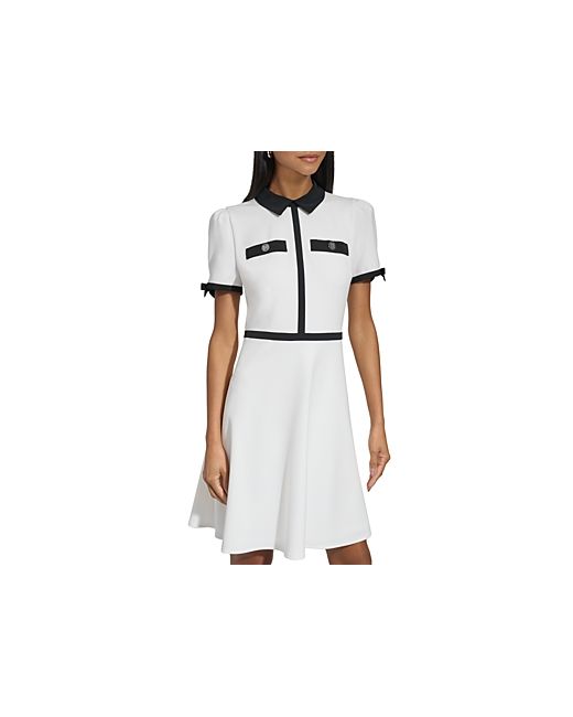Karl Lagerfeld Bow Sleeve A Line Mini Dress