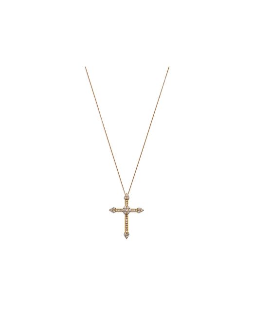 Bloomingdale's Diamond Cross Pendant Necklace 14K Yellow 1.0 ct. t.w.