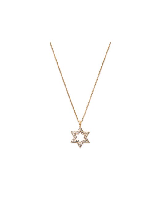 Bloomingdale's Diamond Star of David Pendant Necklace 14K Yellow 1.35 ct. t.w.