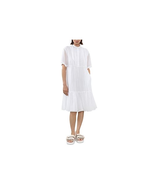 Peserico Cotton Short Sleeve Tiered Dress