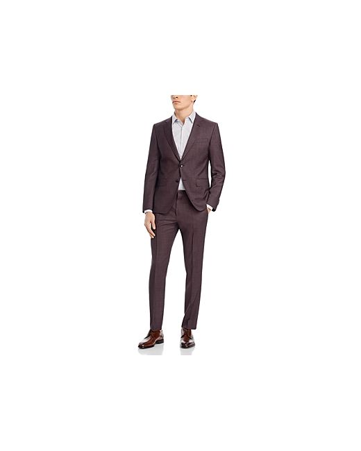 Boss H-Huge Textured Solid Slim Fit Suit