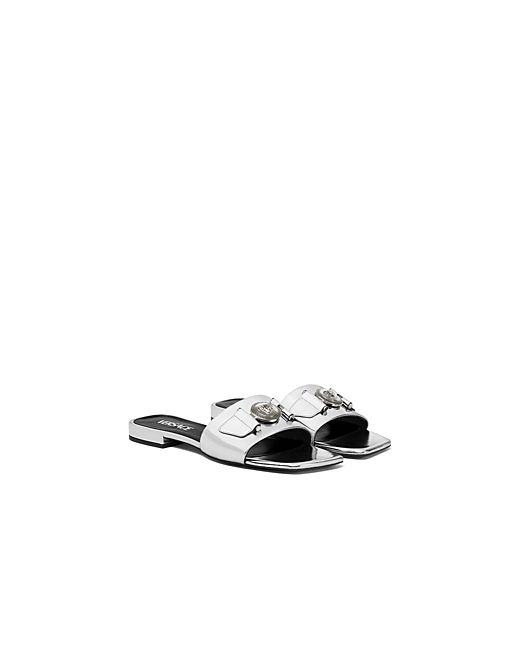 Versace Medusa Medallion Flat Slide Sandals