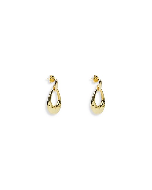 Argento Vivo Hammered Drop Earrings 18K Plated Sterling Silver