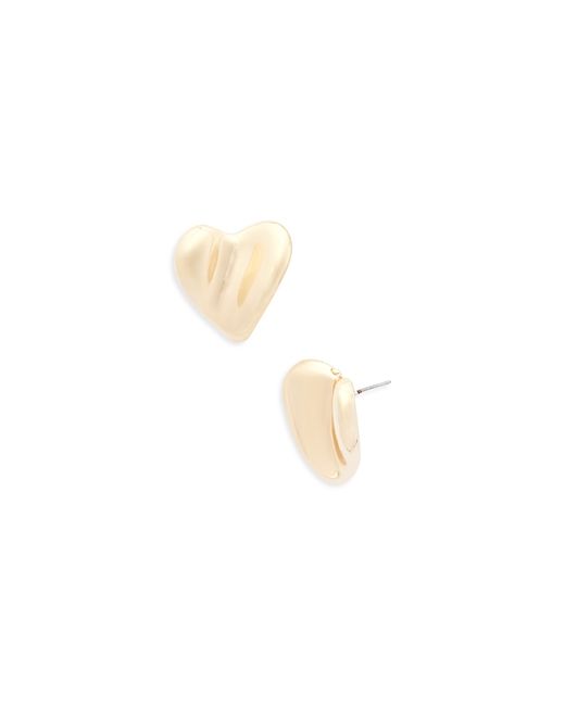 Aqua Heart Stud Earrings 14K Plated 100 Exclusive