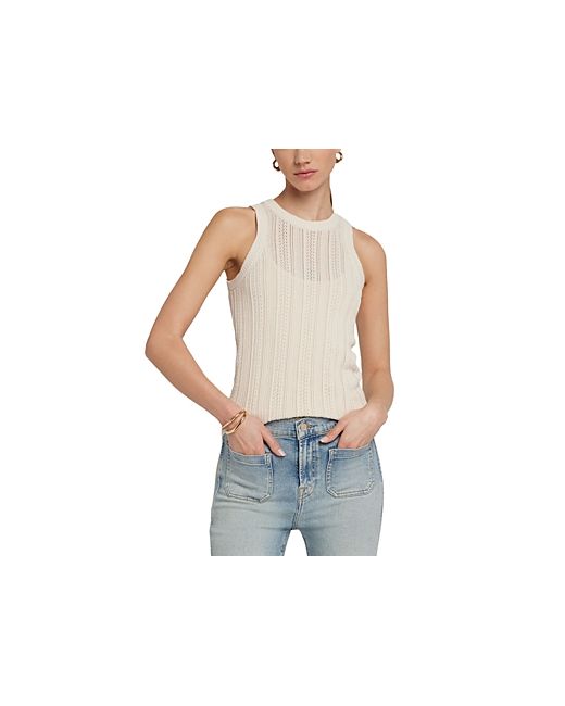 7 For All Mankind Pointelle Knit Sleeveless Top