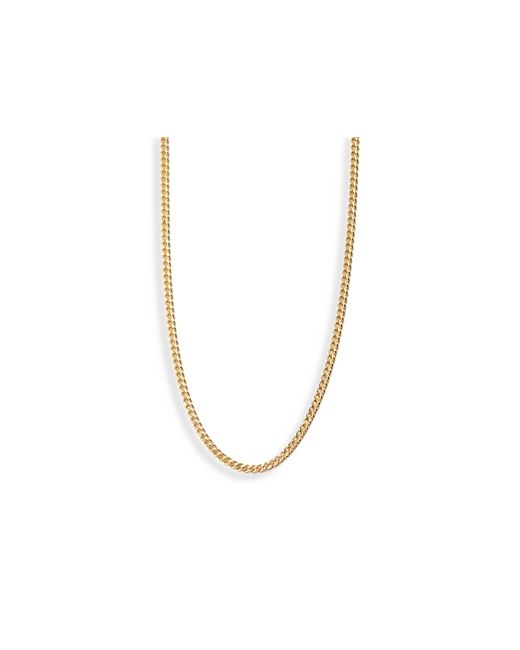 Argento Vivo Curb Chain Necklace 18K Plated Sterling Silver 15