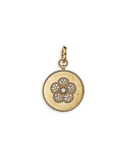 Roberto Coin 18K Yellow Daisy Diamond Flower Medallion Pendant