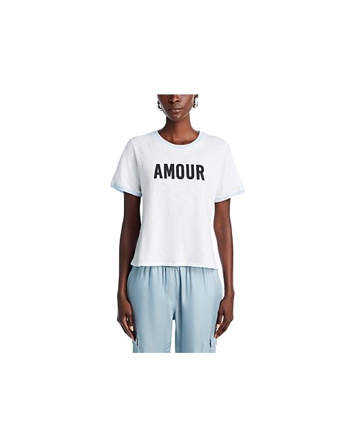 Cinq a Sept Cotton Two Tone Amour Tee
