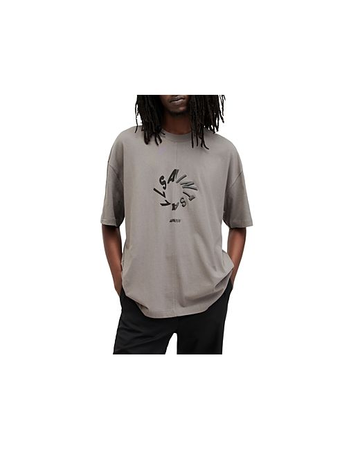 AllSaints Oversized Fit Halo Logo Graphic Tee