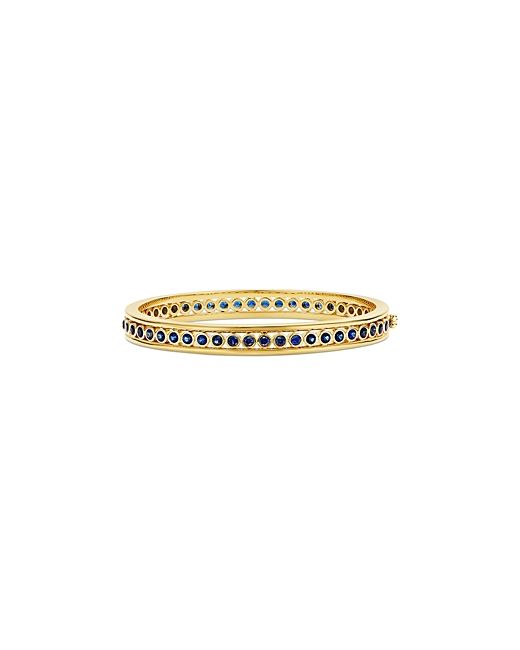 Temple St. Clair 18K Yellow Gold Fj Sapphire Bangle Bracelet