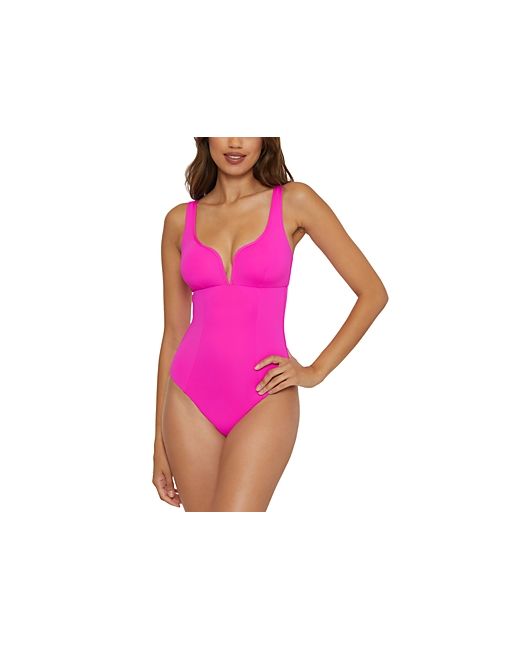 BECCA by Rebecca Virtue Code V Wire One Piece Swimsuit